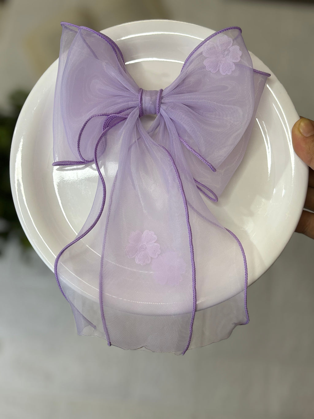 Long Tail Bow Organza Fabric